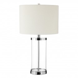 Langham Glass and Chrome Finish Table Lamp