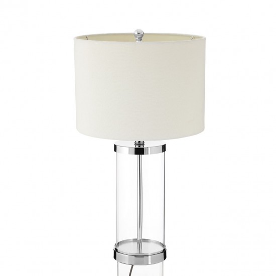 Langham Glass and Chrome Finish Table Lamp