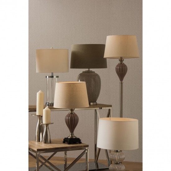 Langham Glass and Chrome Finish Table Lamp