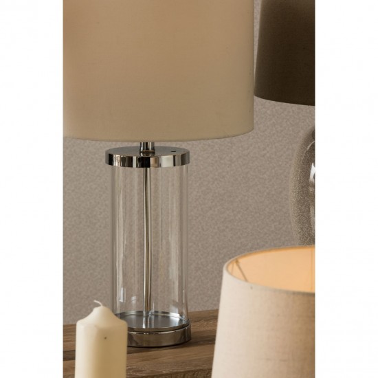 Langham Glass and Chrome Finish Table Lamp