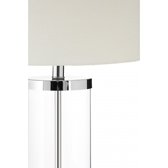 Langham Glass and Chrome Finish Table Lamp