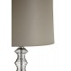 Saturn Clear Glass Sphere and Chrome Finish Table Lamp
