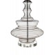 Saturn Clear Glass Sphere and Chrome Finish Table Lamp