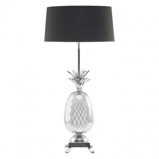 Caicos Nickel Finish Pineapple Table Lamp