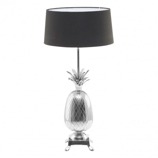 Caicos Nickel Finish Pineapple Table Lamp