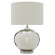 Carrie Glass and Chrome Globe Base Table Lamp