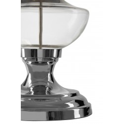 Lunar Glass Base and Nickel Finish Luxe Table Lamp