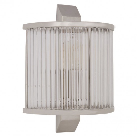 Sutton Nickel And Glass Wall Light 