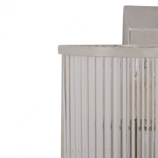 Sutton Nickel And Glass Wall Light 