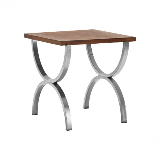 Hoboken Wood And Steel Side Table 