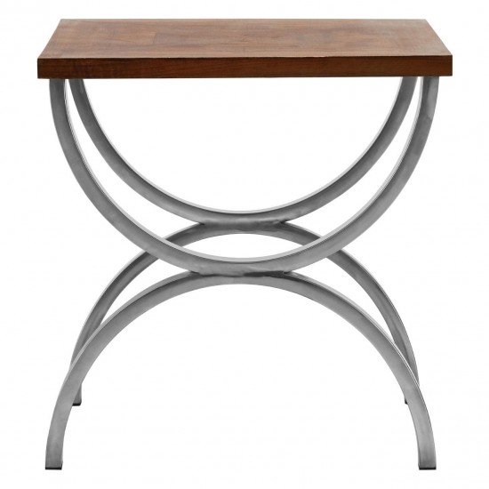 Hoboken Wood And Steel Side Table 