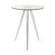 Tribeca Glass And Chrome Tall Bar Table 