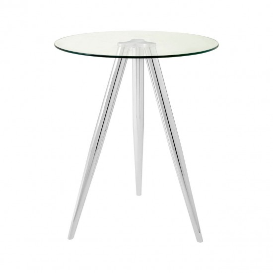 Tribeca Glass And Chrome Tall Bar Table 