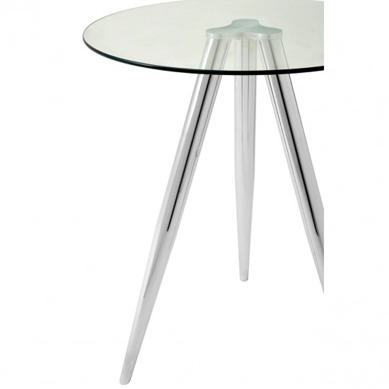 Tribeca Glass And Chrome Tall Bar Table 