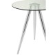 Tribeca Glass And Chrome Tall Bar Table 