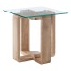 Tribeca Glass And Wood Side Table 