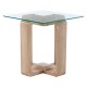 Tribeca Glass And Wood Side Table 