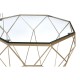 Armena Glass Top Gold Base Finish Side Table Set