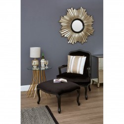 Misha Gold Finish and Glass Side Table 