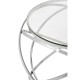 Stratus Glass and Sliver Finish Side Table 