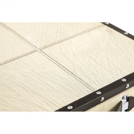 Soho Blond Cow Hide Side Table