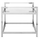 Lexington 2 Tier Polished Silver Finished and Glass Side Table 