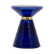 Hepburn Blue Glass and Gold Side Table 