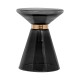 Hepburn Black Glass and Copper Side Table
