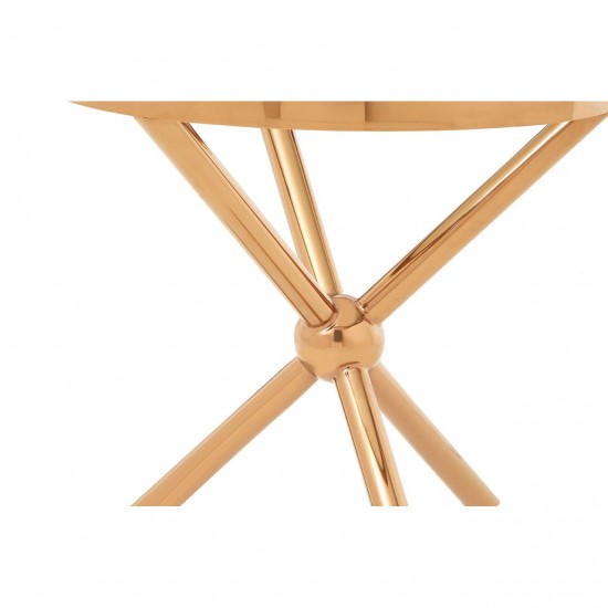 Gatsby Round Rose Gold Finish Side Table