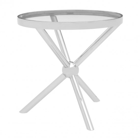 Gatsby Silver Finish Side Table 
