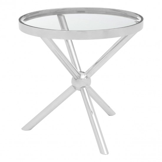 Gatsby Silver Finish Side Table 