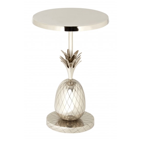 Caicos Silver Finish Pineapple Side Table 