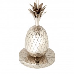 Caicos Silver Finish Pineapple Side Table 