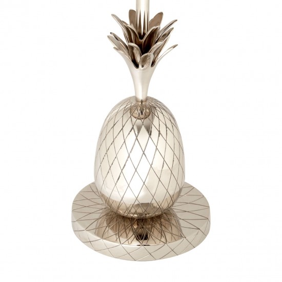 Caicos Silver Finish Pineapple Side Table 