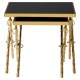 Eclectic Gold And Black Nest Of Two Tables 