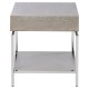 Hawkins Ash And Silver Side / Bedside Table 