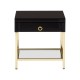 Brach Black and Gold Finish Side Table 