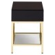 Brach Black and Gold Finish Side Table 