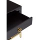 Brach Black and Gold Finish Side Table 