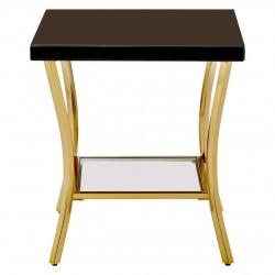 Brach 11 Black and Gold Finish Side Table 