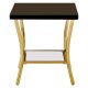 Brach 11 Black and Gold Finish Side Table 