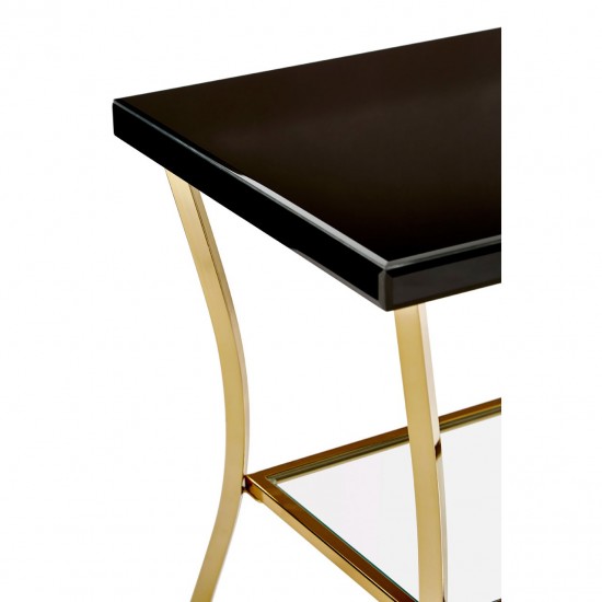 Brach 11 Black and Gold Finish Side Table 