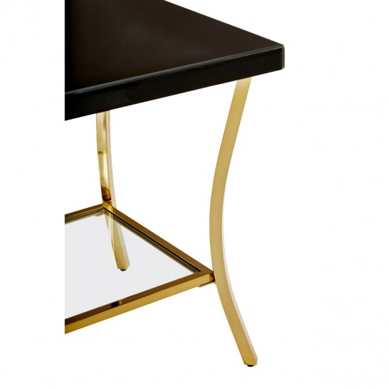 Brach 11 Black and Gold Finish Side Table 