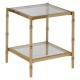 Knot Gloss Gold Square Side Table 