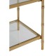 Knot Gloss Gold Square Side Table 
