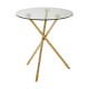 Knot Gloss Gold Round Side Table 