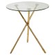 Knot Gloss Gold Round Side Table 