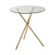 Knot Gloss Gold Round Side Table 