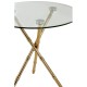 Knot Gloss Gold Round Side Table 