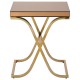 Kingston Brown Glass and Gold Finish Side Table